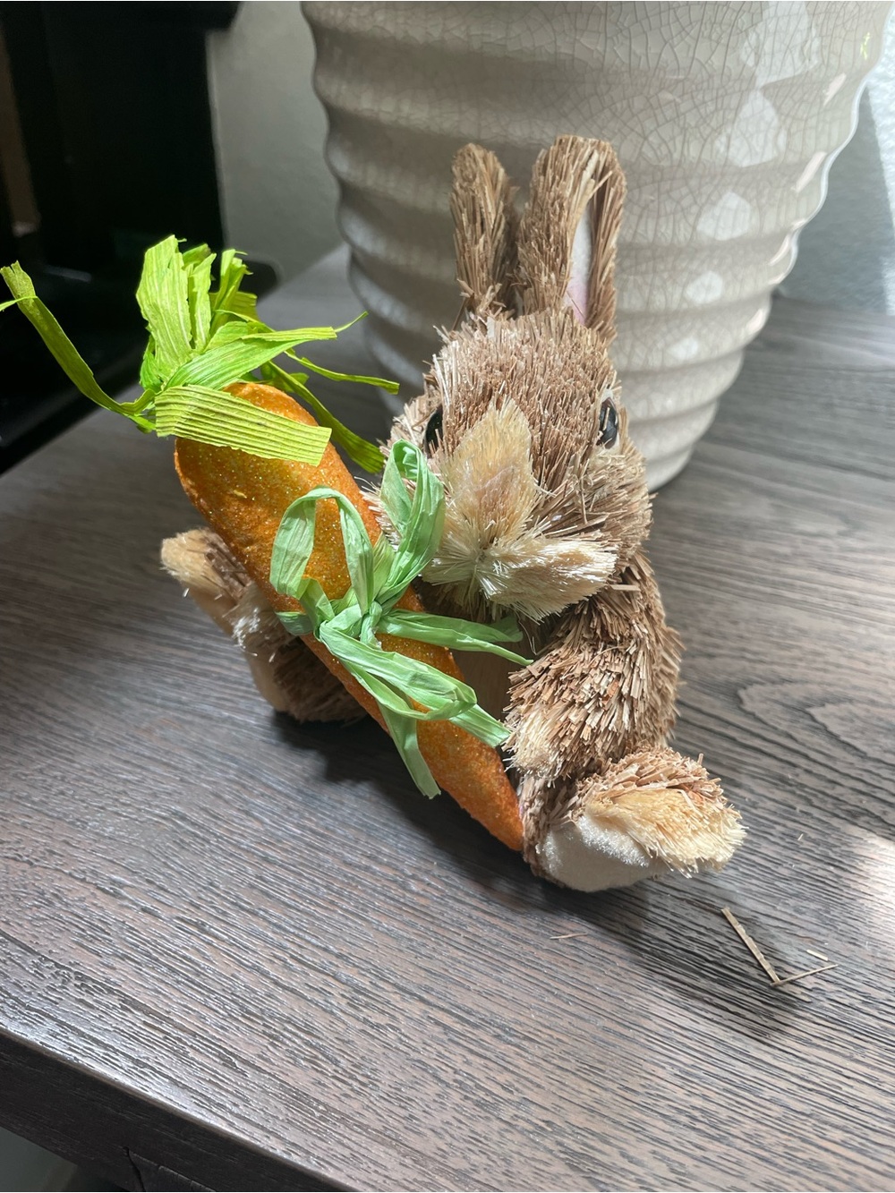 Small decorative straw bunny